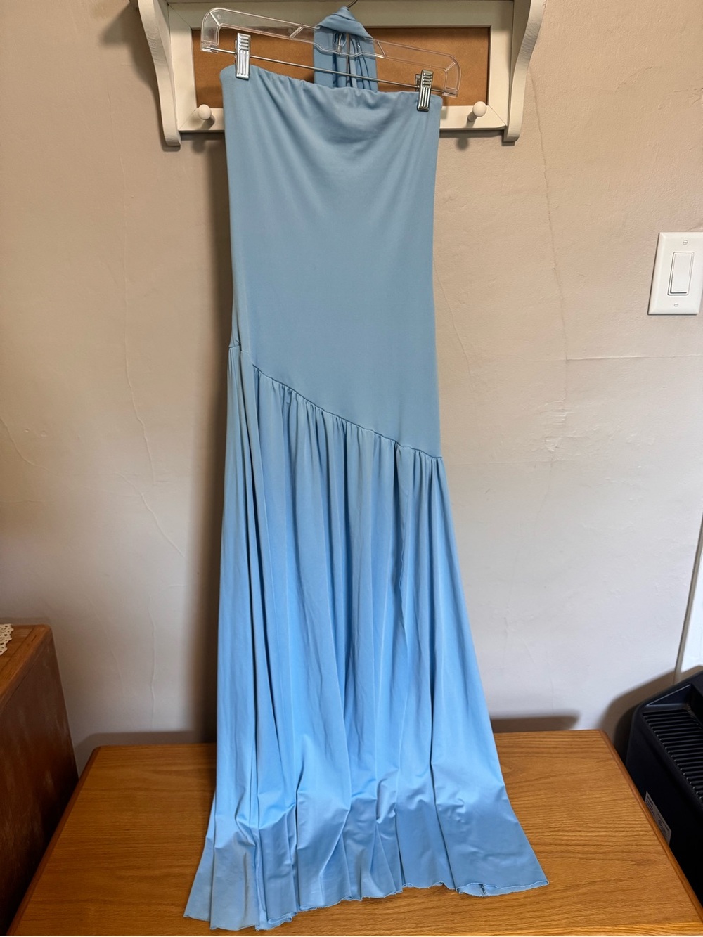 Light Blue Draped Dress